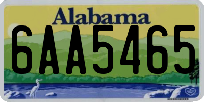 AL license plate 6AA5465