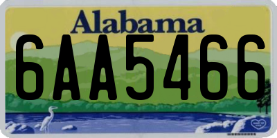 AL license plate 6AA5466
