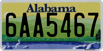 AL license plate 6AA5467