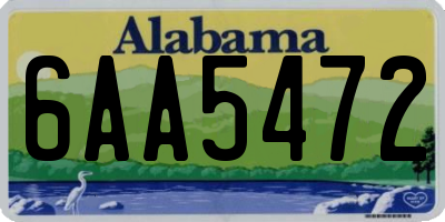 AL license plate 6AA5472