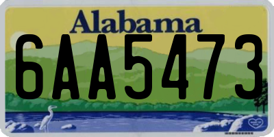 AL license plate 6AA5473