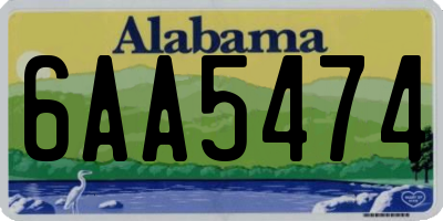 AL license plate 6AA5474