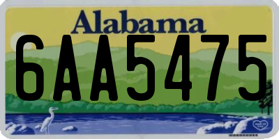 AL license plate 6AA5475