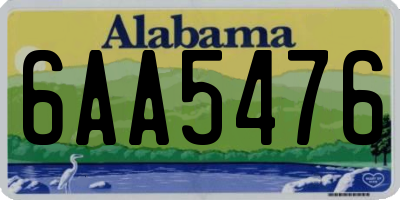 AL license plate 6AA5476