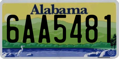 AL license plate 6AA5481