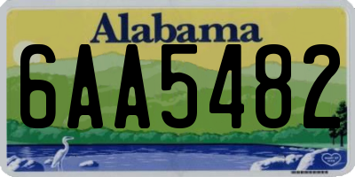 AL license plate 6AA5482