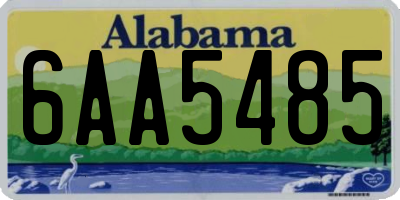 AL license plate 6AA5485