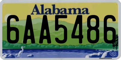 AL license plate 6AA5486