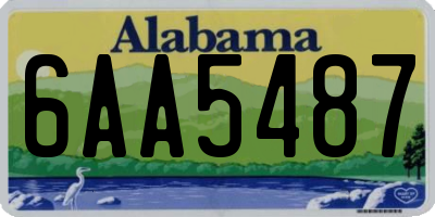 AL license plate 6AA5487