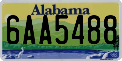 AL license plate 6AA5488