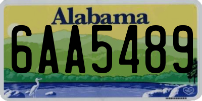 AL license plate 6AA5489
