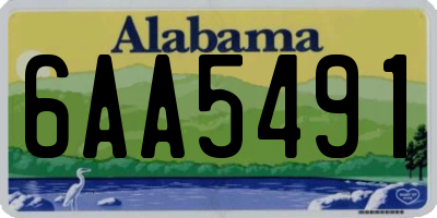 AL license plate 6AA5491