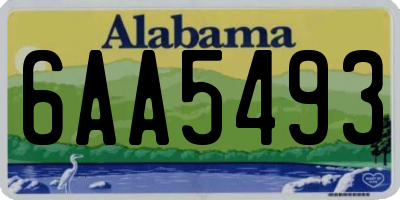 AL license plate 6AA5493