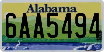 AL license plate 6AA5494