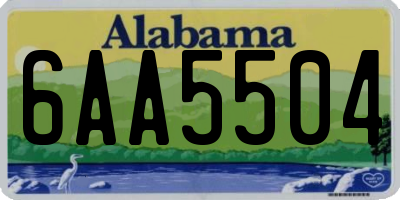 AL license plate 6AA5504