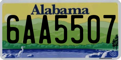 AL license plate 6AA5507