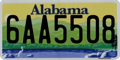 AL license plate 6AA5508