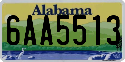 AL license plate 6AA5513