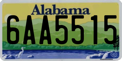 AL license plate 6AA5515