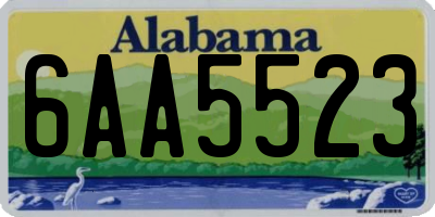 AL license plate 6AA5523