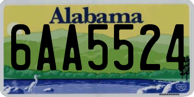 AL license plate 6AA5524