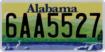 AL license plate 6AA5527