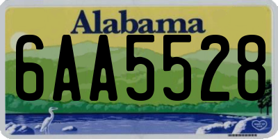 AL license plate 6AA5528