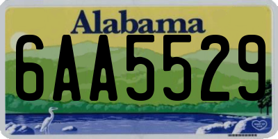 AL license plate 6AA5529