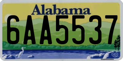 AL license plate 6AA5537