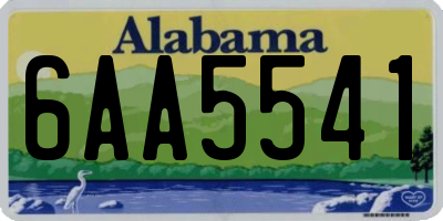 AL license plate 6AA5541
