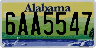 AL license plate 6AA5547