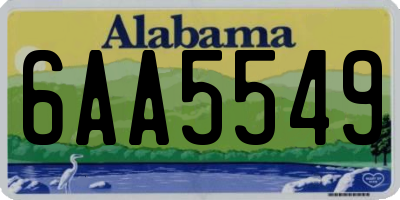 AL license plate 6AA5549