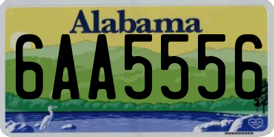 AL license plate 6AA5556