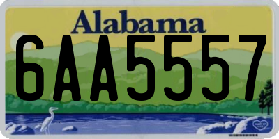 AL license plate 6AA5557