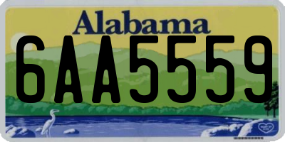AL license plate 6AA5559