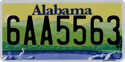 AL license plate 6AA5563