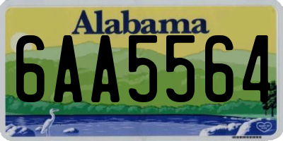 AL license plate 6AA5564