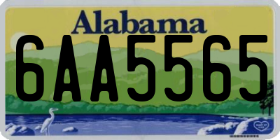 AL license plate 6AA5565