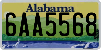 AL license plate 6AA5568