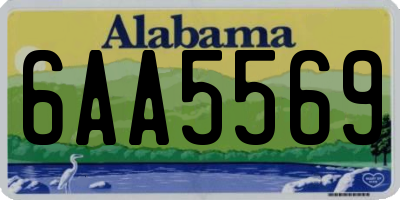 AL license plate 6AA5569