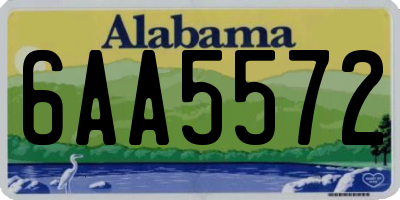 AL license plate 6AA5572