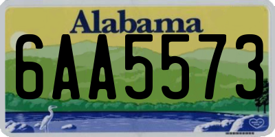 AL license plate 6AA5573