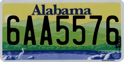 AL license plate 6AA5576