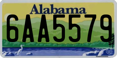 AL license plate 6AA5579