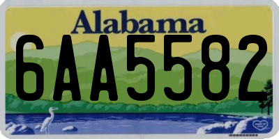 AL license plate 6AA5582