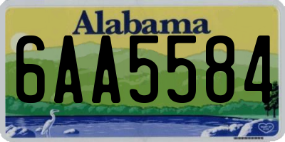 AL license plate 6AA5584