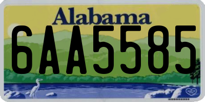 AL license plate 6AA5585