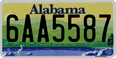AL license plate 6AA5587