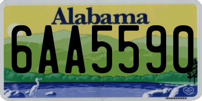 AL license plate 6AA5590