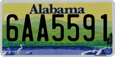 AL license plate 6AA5591